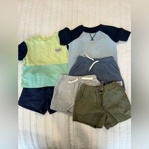 Osh Kosh/Carter’s Baby Boy Summer Shorts & Tops Bundle Size 12-18 Mos